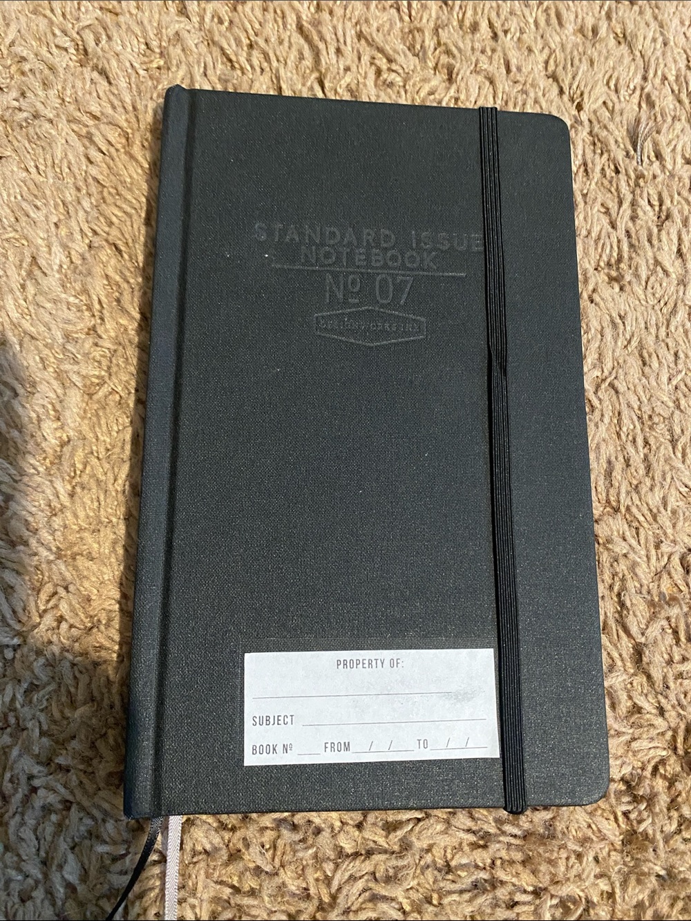 Black Standard Issue Notebook No. 07 — Hardcover Journal